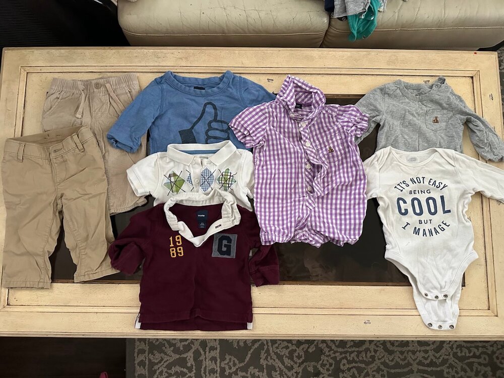 Baby Bundle Boys Clothing 6-12 Months - 8 Pieces